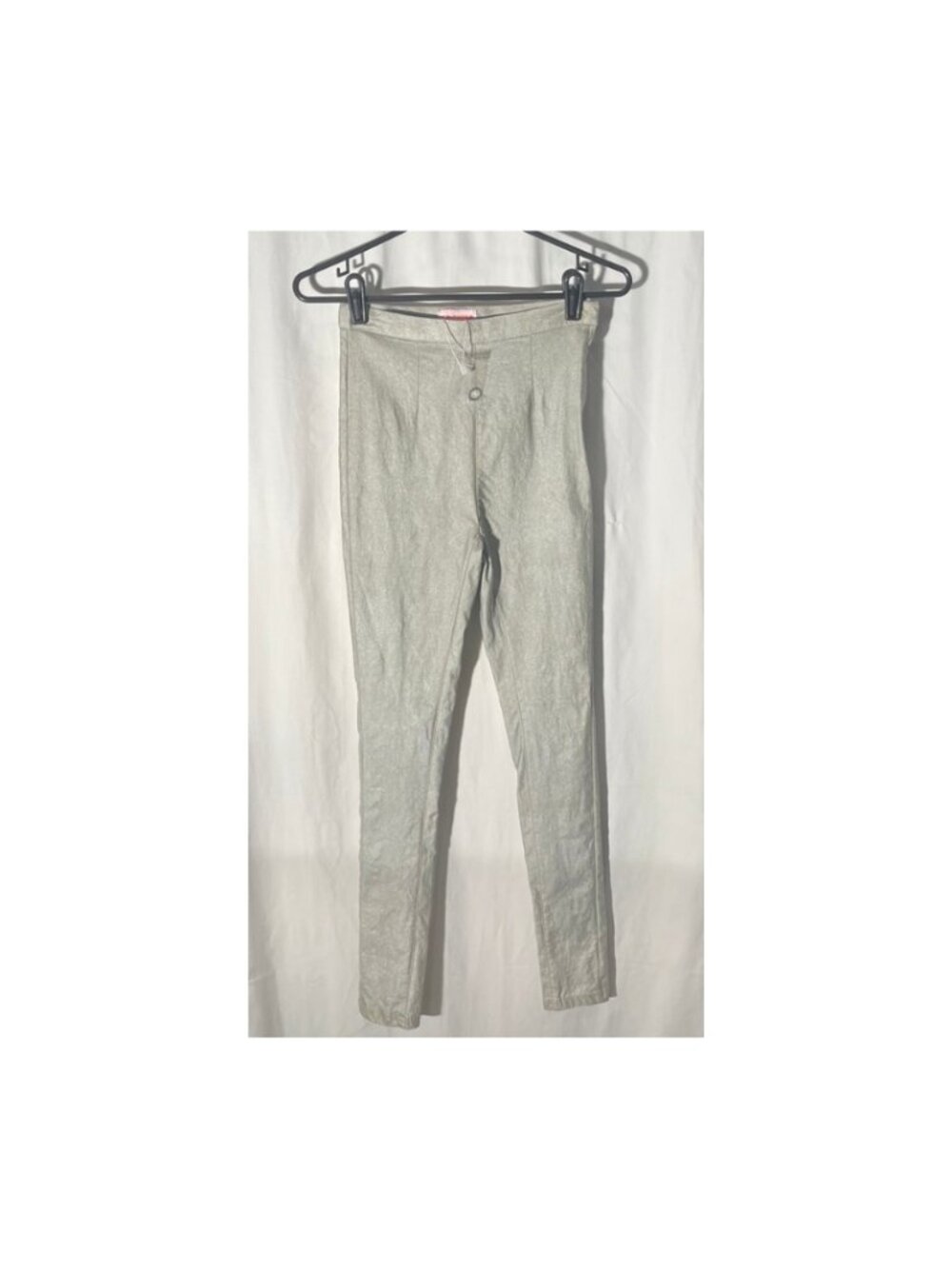 Gray Sparkle Tight-Leg Pants